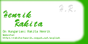 henrik rakita business card